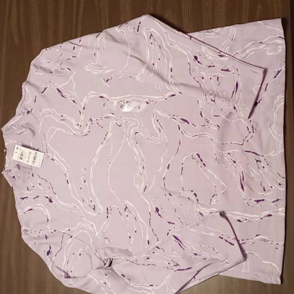 Karen Scott *Orchid Rio Patterned Mockneck Long Sleeve Top XL NWT